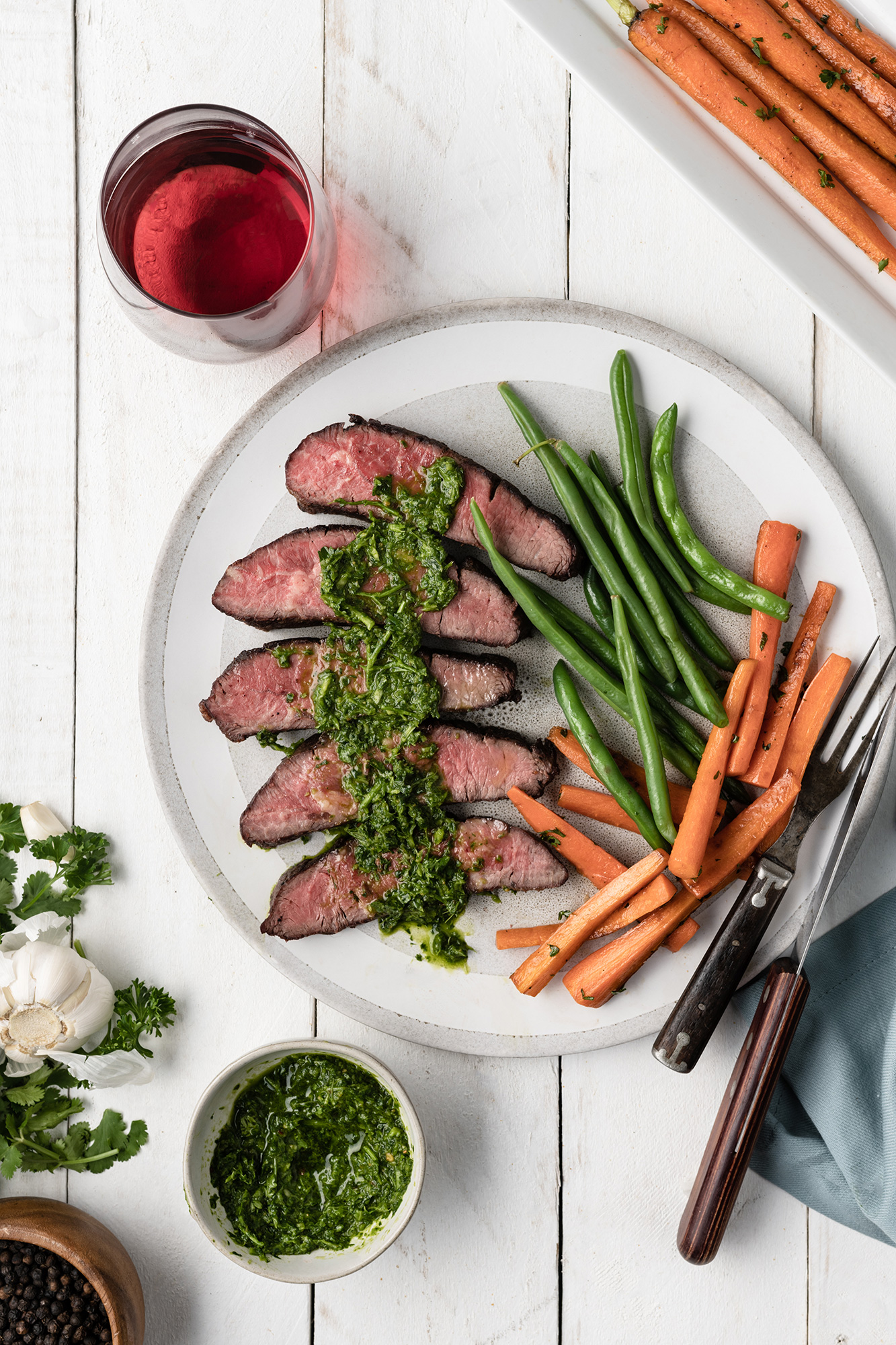 Grilled Flat Iron with Chimichurri