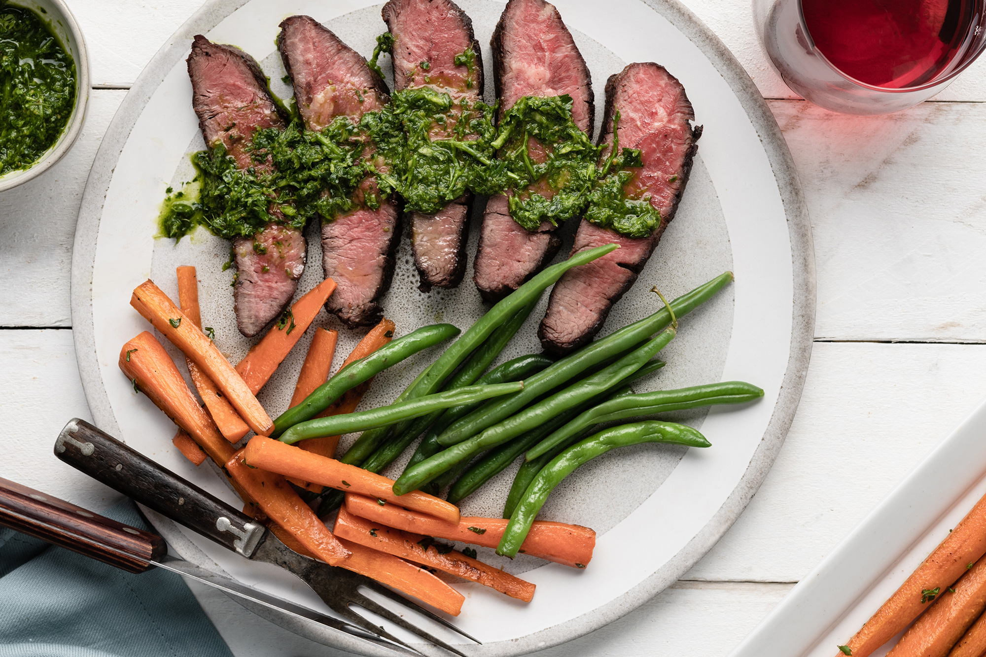 Grilled Flat Iron with Chimichurri